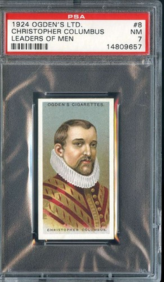 #ad 1924 OGDENS LEADERS OF MEN #CHRISTOPHER COLUMBUS PSA 7 *DS13023 $209.00