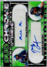 2025 Leaf Malcolm Moore Jacob Cozart Optichrome Baseball Dual Auto Green /6