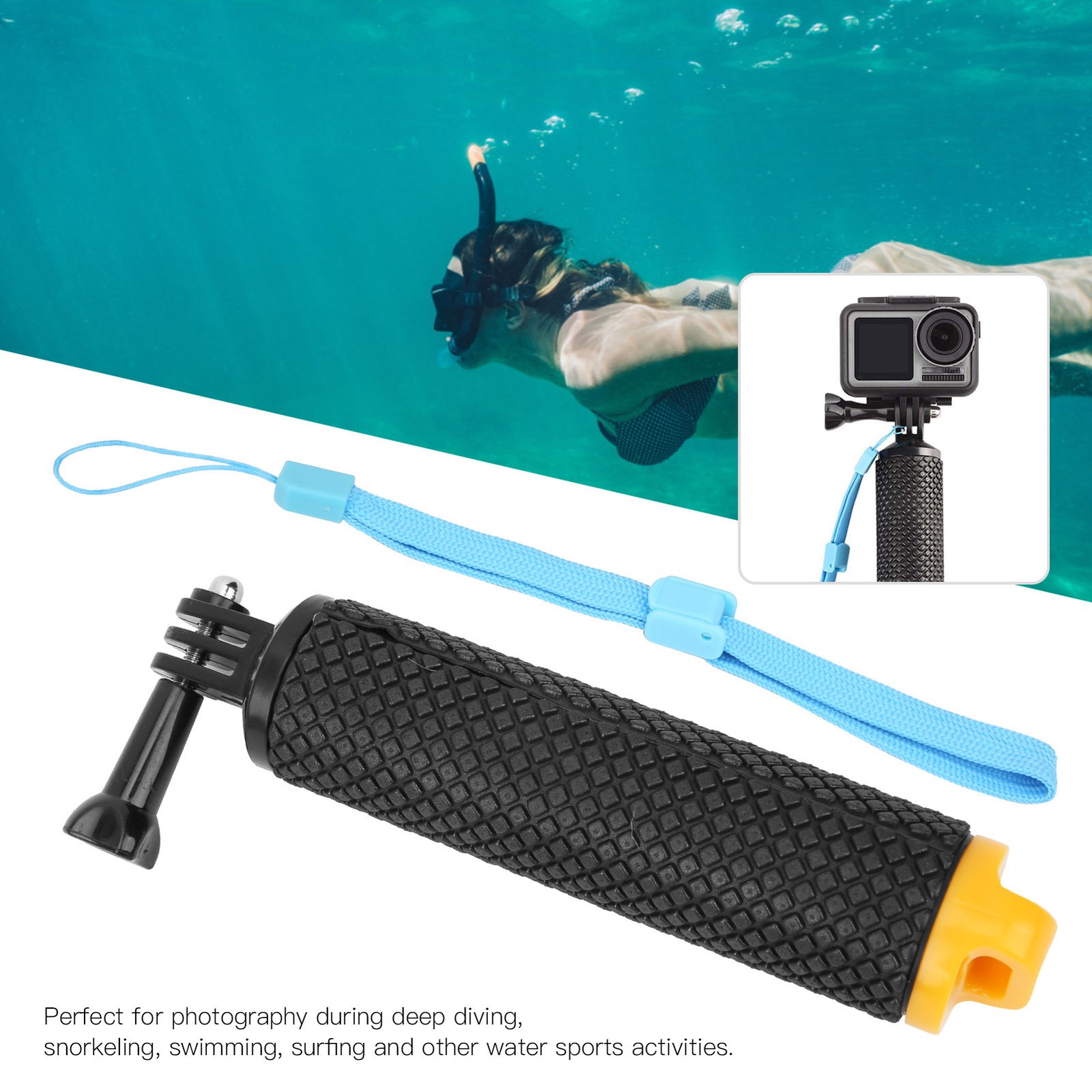 Waterproof Floating Hand Grip Diving Selfie Stick Monopod For OSMO ACTION For GO