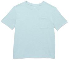 Wonder Nation Boys Short Sleeve Solid 1 Pocket Tagfree Crew Neck Tee NWT S 6-7