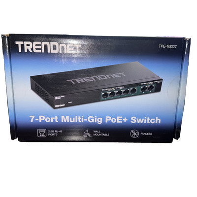 TRENDnet TPE-TG327 7-Port Multi-Gig PoE+ Switch 2.5G Fanless Sealed Brand New