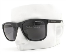 Armani Exchange Sunglasses Matte Black Gray Lens AX 4049SF 818287 with Pouch