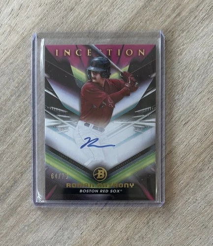 Roman Anthony 2023 Bowman Inception On-Card Auto Fuschia #’d /75
