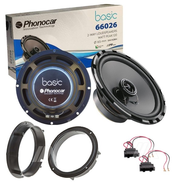 Kit 2 Lautsprecher Phonocar 2-Wege Koaxial 165Mm Vorne FüR VW Golf VII Van-image