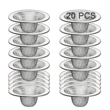 20Pcs Small Drain Mesh Basket, 2.125'' Bathroom Sink Drain Strainer Screen Mesh
