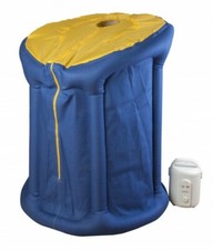 Sauna À Vapeur Mobile Gonflable Avec Générateur De Vapeur 1,8 L 850 W Bleu-Jaune