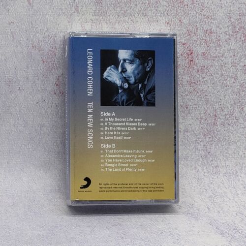 Leonard Cohen - Ten New Songs- Album Song Cassette Tapes - New & Sealed - Imagen 3 de 4