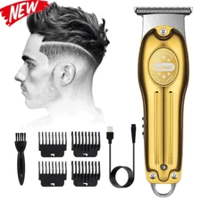 Kemei Hair Clipper Cordless Electric 0mm T-Blade Hair Trimmer Shaving Machine US