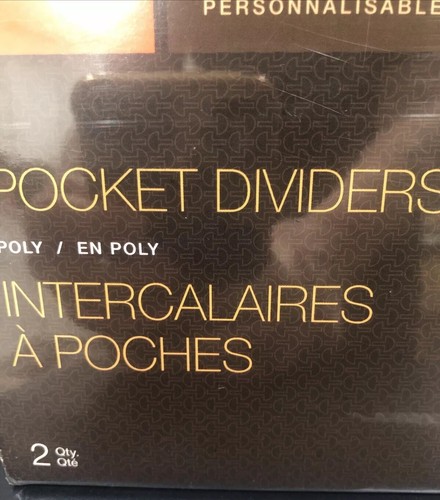 Arc By Staples Poly Pocket Dividers with zip 2 Count #20019 NEW - Picture 5 of 9