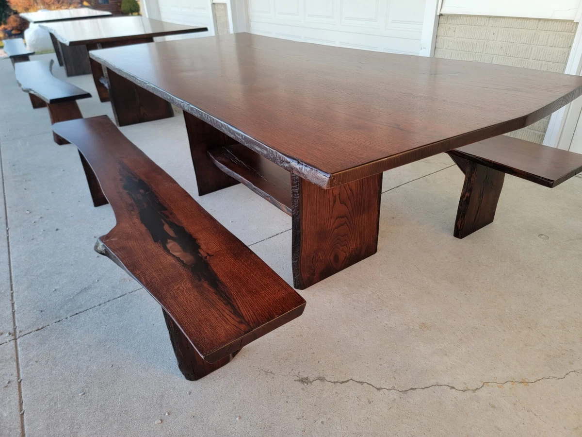 Red wood dining table set deals