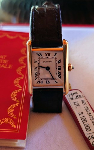 Cartier Tank Womens Quartz Watch solid 18K gold 22mm | eBay