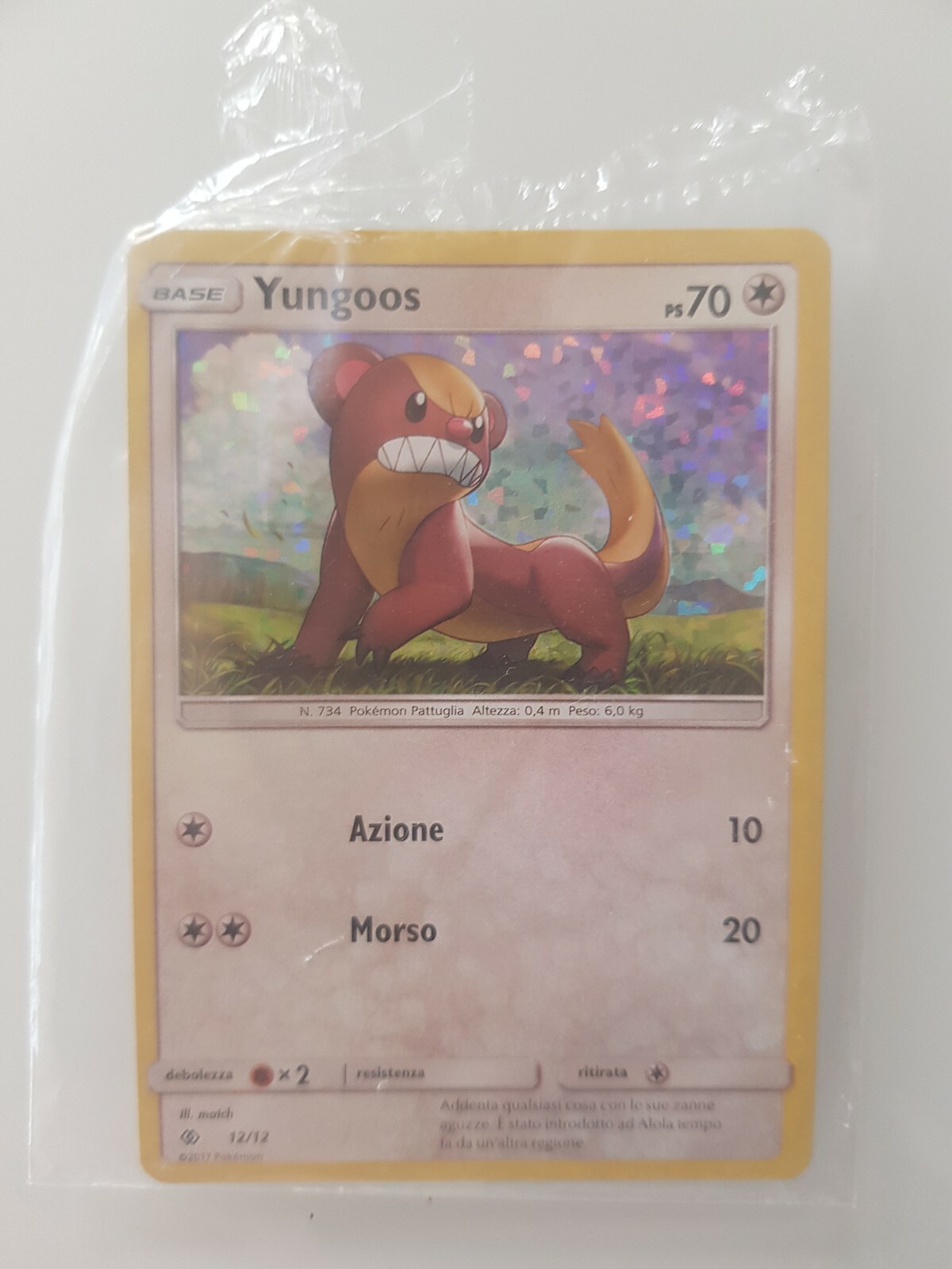 Pokemon Card-yungoos 12/12 - HOLO-McDonald's Collection 2017-Ita-MINT | eBay
