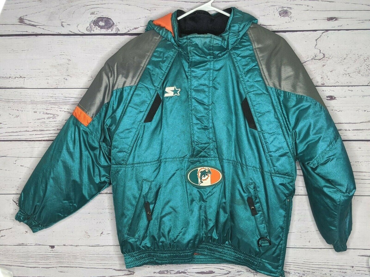 VTG 90s Miami Dolphins Pro Line Starter NFL Pullover Coat VTG 90s Miami Dolphins Pro Line Starter NFL Pullover Coat