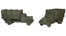 2 Pack - HO Scale - Opel Blitz 3t Covered Troop Carrier Truck - 1:87 Scale 