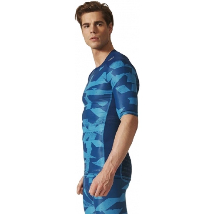 ADIDAS CD3645 TRAINING Sport TF GX TEE Shirt Blue Night Compression Fit M 