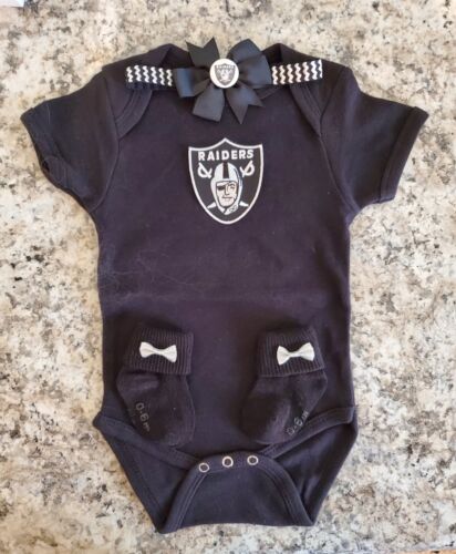 Raiders newborn/baby girl clothes Raiders baby gift girl Las Vegas football girl