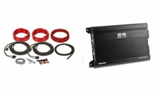 Belva BXA6404 240W 4-Channel Car Amplifier with Belva 8 Gauge Amp Kit Package