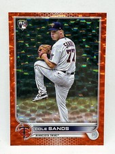 2022 Update Base Orange Foilboard #US208 Cole Sands /299 - Minnesota Twins