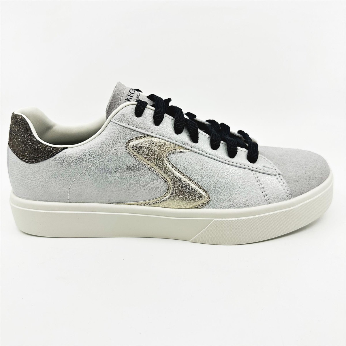 Skechers Eden LX Glimpse Of Glitter Light Gray Black Womens