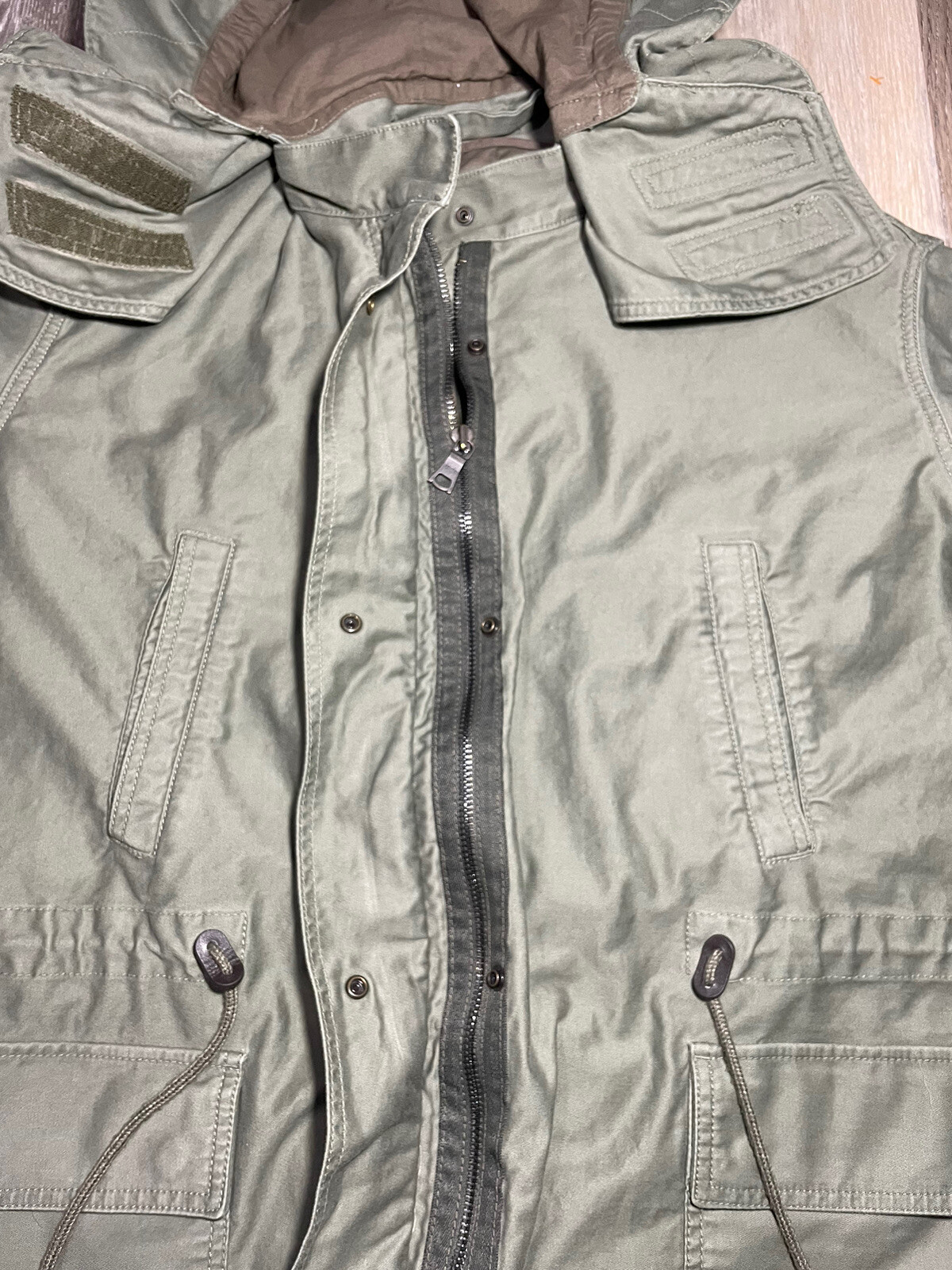 Vintage Gap Military Field Parka Green Hooded Insulat… Gem