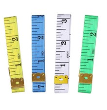 Measuring Tape 4 Pack Soft Double Scale, Multicolor Tape Sewing 150 cm/60 Inch