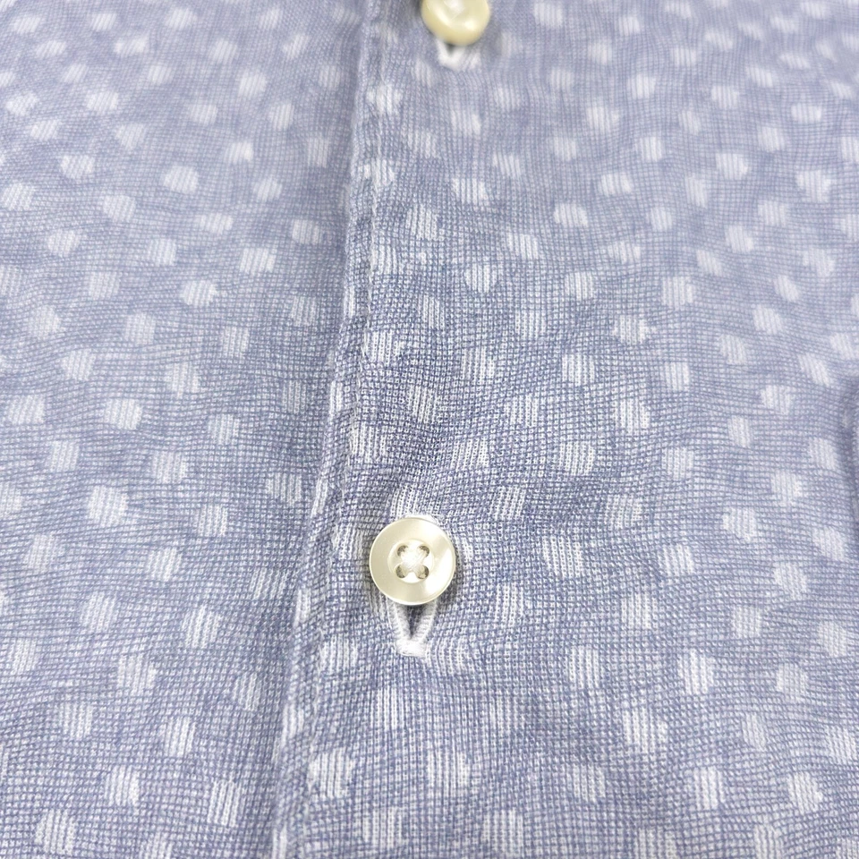 Barbour Blue Spot Short Sleeve Linen Blend Summer Shirt Mens Size Small - Image 4 of 4