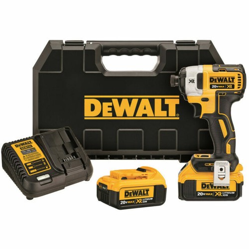 DEWALT DCF887M2 20V MAX XR Impact Driver Kit - 1/4-Inch, 4.0-Ah, 2-Batteries Included