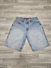Vintage US Polo Assn Denim Shorts Carpenter Jean Blue Y2K Baggy Hip Hop Size 32