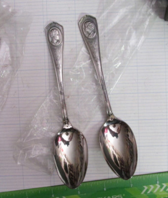 RAMON NAVARRO & Norma Shearer SILENT SCREEN Vintage Souvenir Spoon SET ONEIDA SP