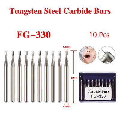 5/10pcs Dental Round Carbide Burs For High & Low Speed Handpieces - SANDENT Tungsten Steel