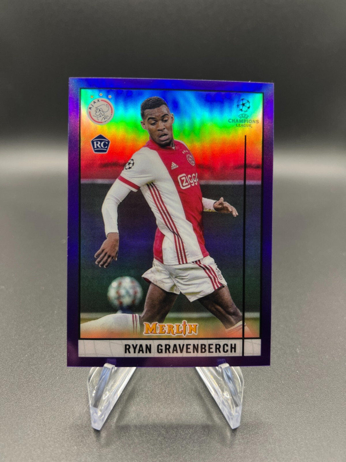 2020-21 Topps Merlin Chrome Ryan Gravenberch RC Purple Refractor - #57  SP /299