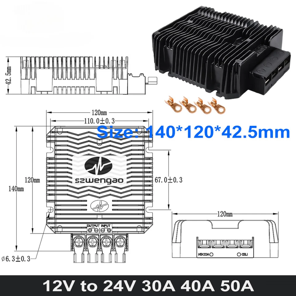 DC 12V to 24V 3A/5A/10A/15A/20A/30A/40A/50A Step Up DC Converter Boost Regulator - Image 2 of 4
