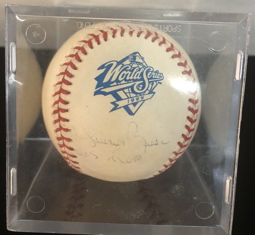 Mariano Rivera FIRMADO ""WS MVP"" 1999 Serie Mundial Balón YANKEES Raro Automático - Imagen 3 de 3