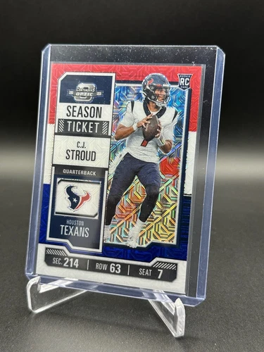 2023 Panini Contenders Optic CJ STROUD #20 Red White Blue MOJO (RC)  /13