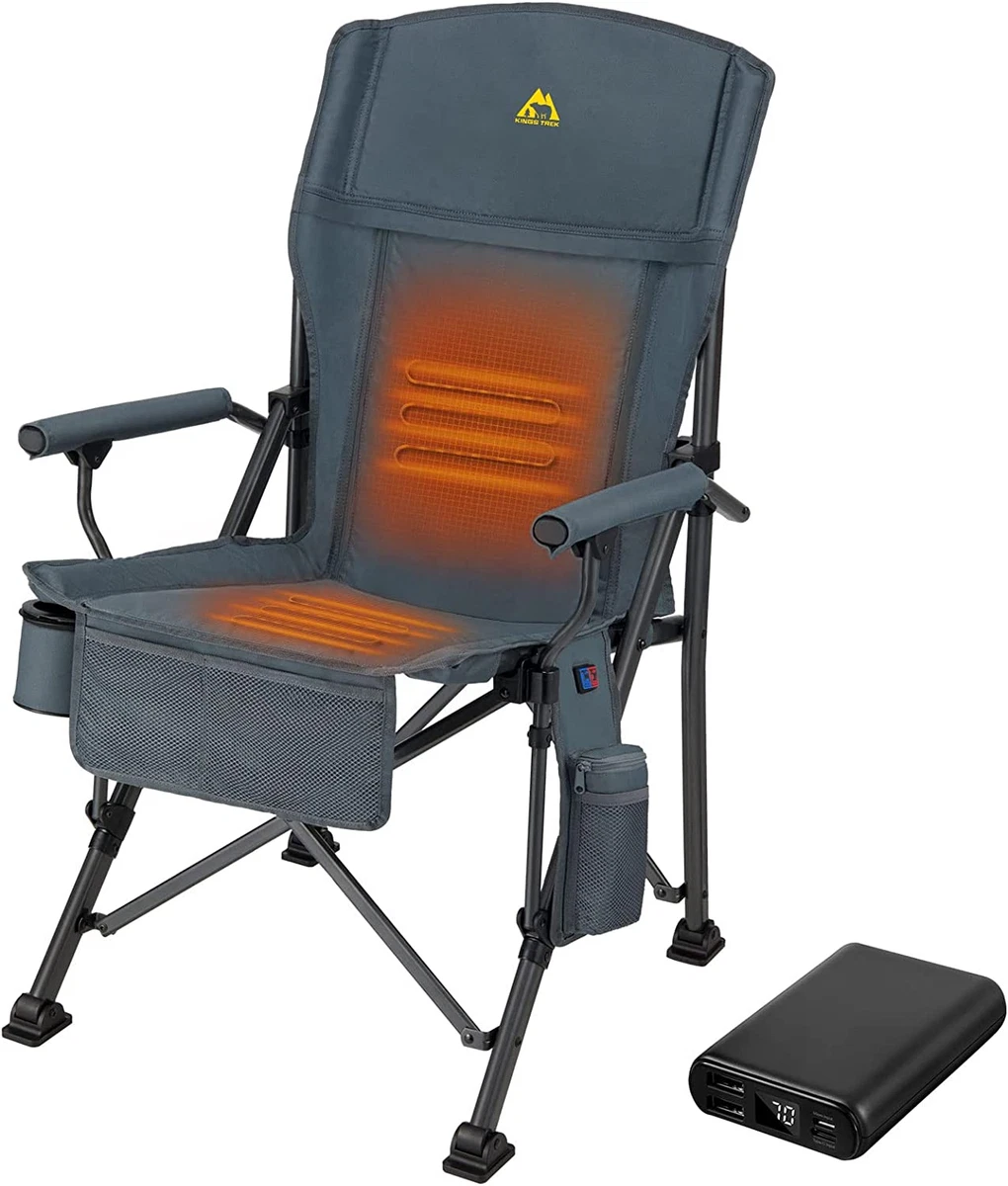 Camping Chair Heated with Battery Pack Removable Cushion Heavy