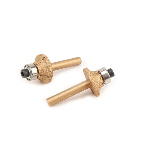 1/4 inch Shank R5 Diamond Brazed Bullnose Profile Wheel Router Bit for Marble - Picture 6 of 6