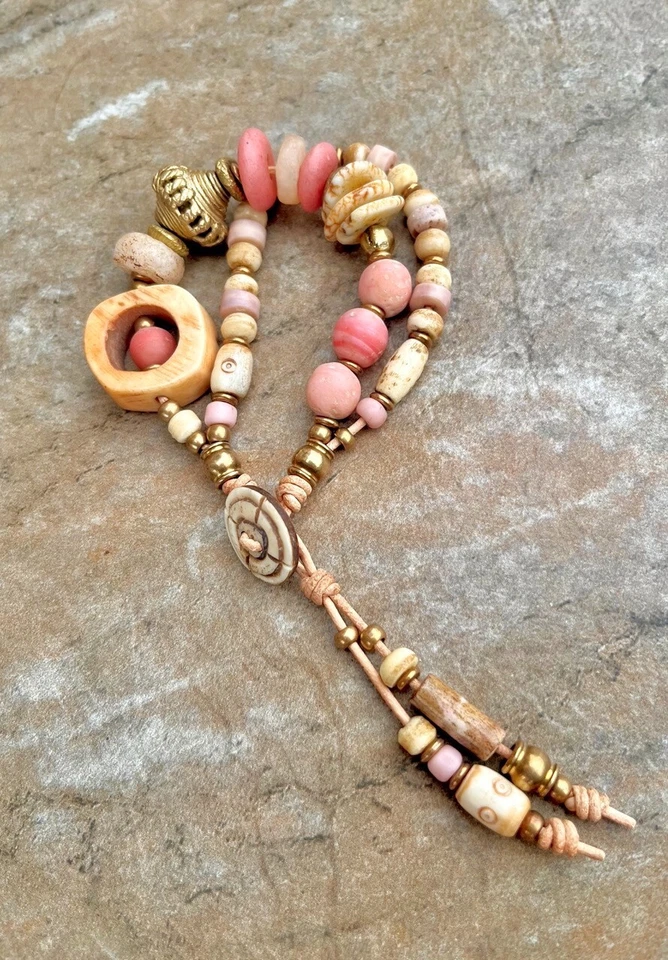 Peach Blossom Inspired Boho Chic Bracelet - Image 4 of 4
