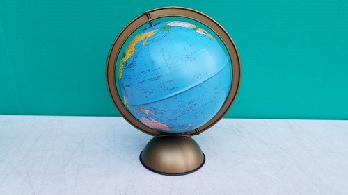 World Globe Coin Bank Nekoosa Wi STATE BANK Souvenir Replogle 6" 1950s Vintage - Picture 2 of 12