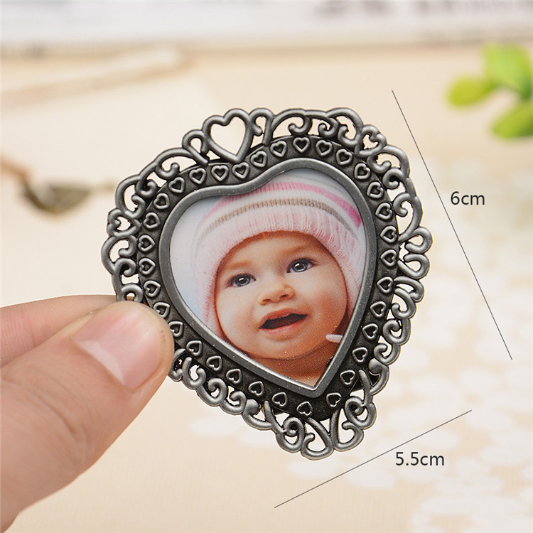 Frame For Key Rings 1X Creative Retro Mini Metal Photo Frame Key Chain Key Ring Charms ...