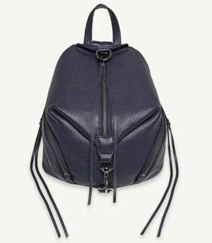 Neu mit Etikett Rebecca Minkoff Julian Med Leder Rucksack schwarz mandelgrün marineblau Dämmerung - Bild 58 von 124