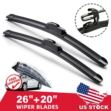 26"&20" Windshield Wiper Blades Premium OEM Hybrid silicone J-Hook High Quality
