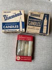 2 Vintage Diamond Candles & 1 Box of Candle Gems by Windsor in original boxes