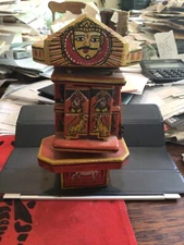Vintage Moveable Indian Carved Folk Art Theater or Temple