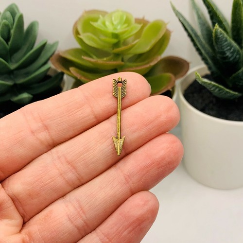 4, 20 or 50 pcs BULK Bronze Arrow Charms, 5x30mm- US Seller - BR479 - Picture 2 of 3