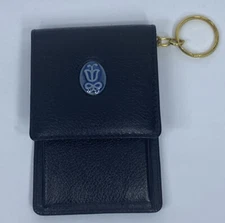 LLADRO Society Black Key Ring Coin Purse/Credit Card Holder