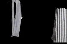 Infinity scarf gray and white stripe NWT 1000000821