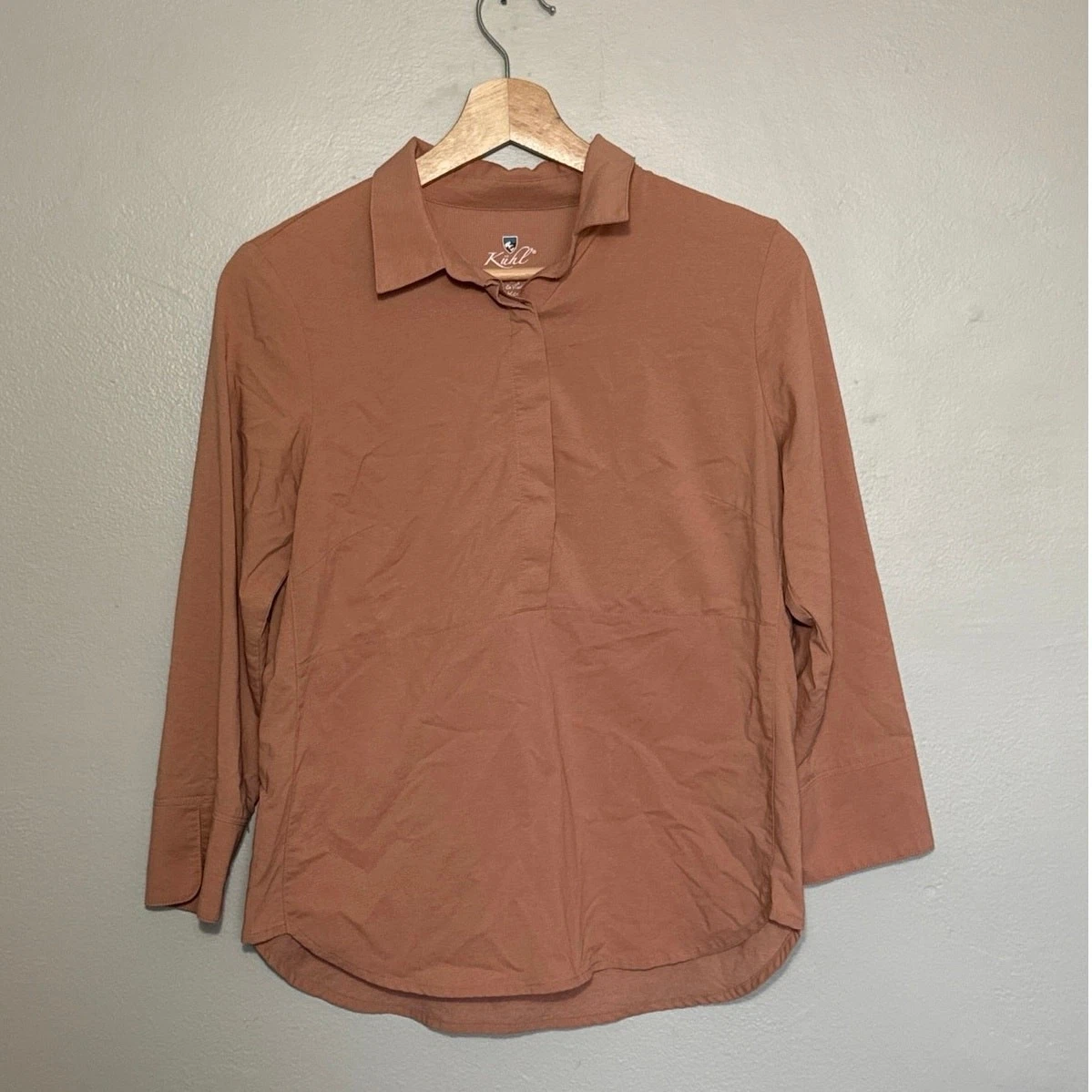 Women's Size XS Kuhl Arriva 3/4 Pullover Shirt in Salmon