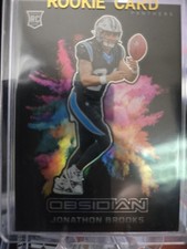 2024 Panini Obsidian - Black Color Blast Jonathon Brooks #12 (RC)