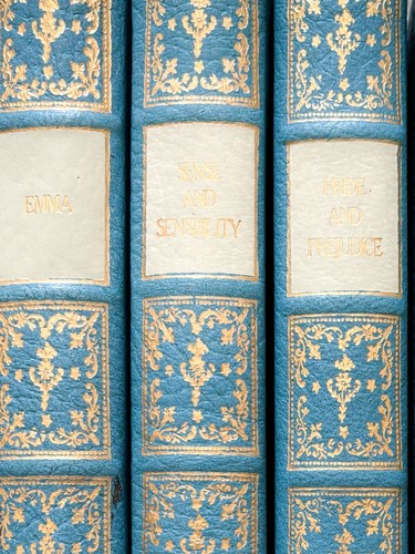 Jane Austen Complete Set Heron De Luxe Edition Leather Bound & Gold Gilt RARE - Picture 2 of 15