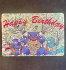 Happy Birthday #353 Vending Prism Holo Vintage Pokemon Card Blastoise Squirtle